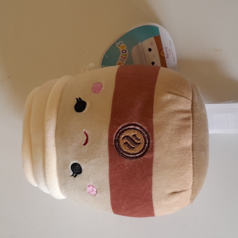 NEW TAG Squishmallows Renne coffee Cafe latte drink Cafe au lait kellytoy